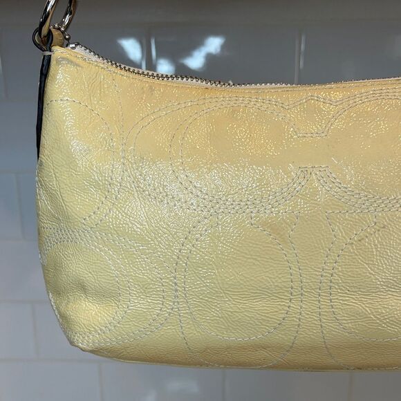 Coach Bag Purse Handbag Y2K Leather Signature Stripe Logo Patent Crossbody Bag - Picture 6 of 16